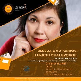 Beseda autorského čtení s autorkou detektivních a psychologických románů Lenkou Chalupovou.